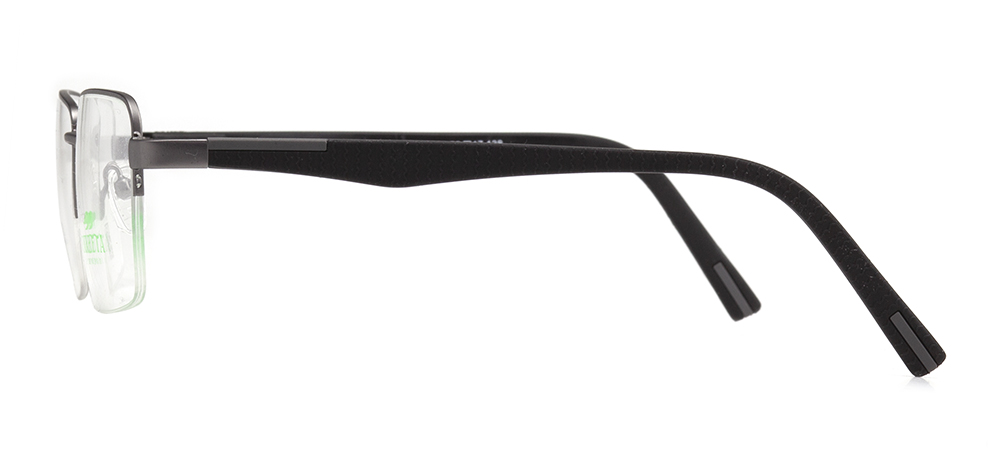 CARETTA Eyeglasses Teenage,Adult Man Rectangular Half Framed Metal Unfiltered CRTTA 7841-C.M02